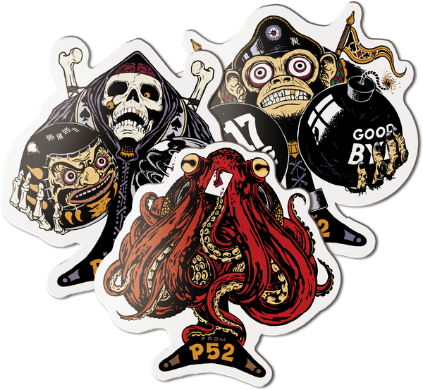 Odd Fellows: set of 3 stickers