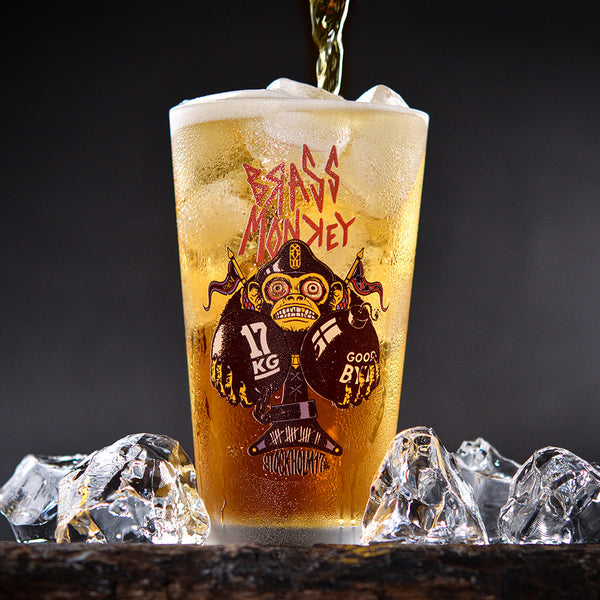 6 Brass Monkey Pint Glasses