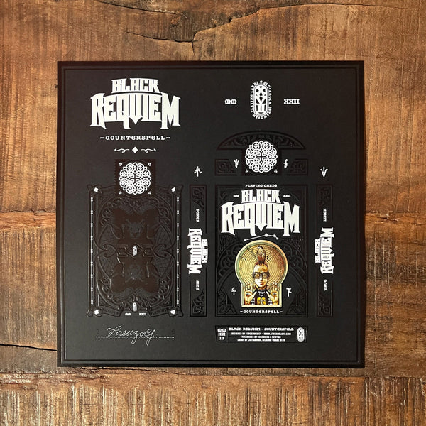 Black Requiem Tuckbox Uncut Sheet with signature
