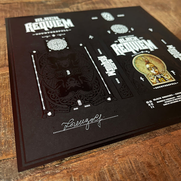 Black Requiem Tuckbox Uncut Sheet with signature