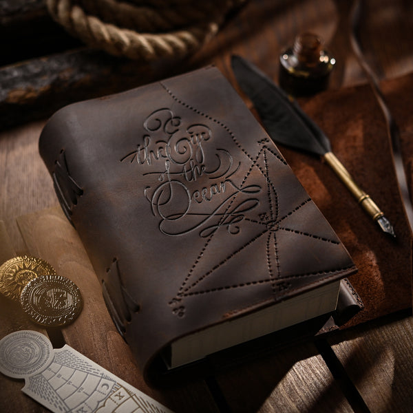 Book - The Eye of the Ocean Vol1 with Leather Cover and Astrolabe