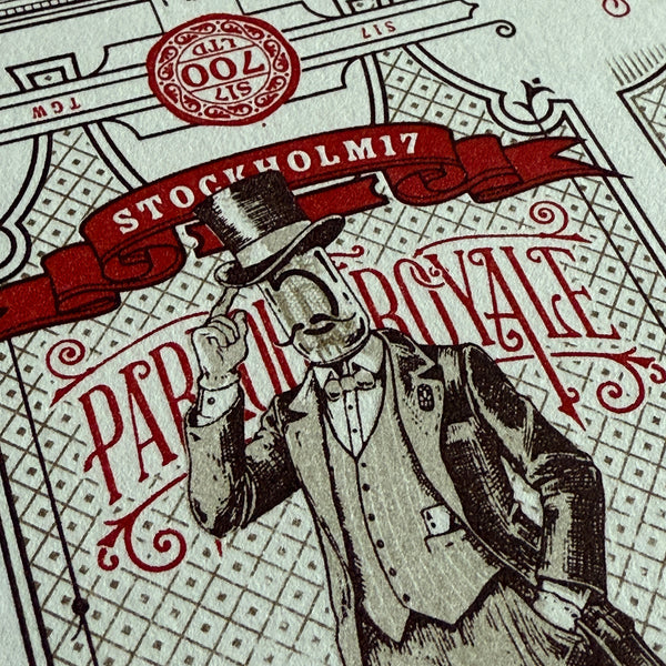 Parlour Royale Patronium Tuckbox Uncut Sheet with signature