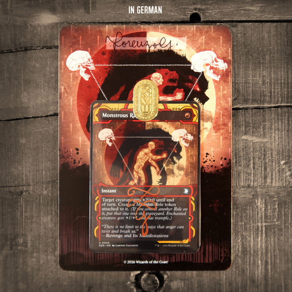 Monstrous Rage - Signed Card