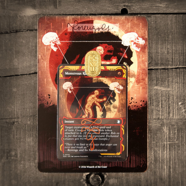 Monstrous Rage - Signed Card