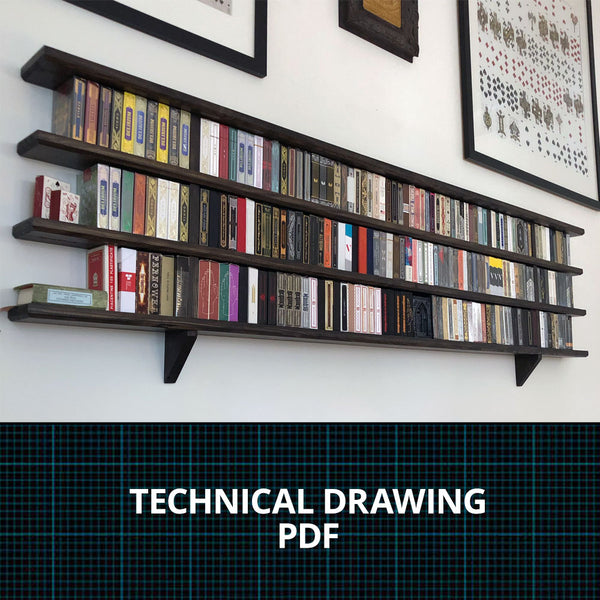 Playing Card Display - Technical Drawing